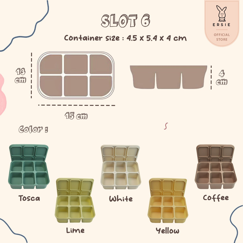 Jual Ersie Silicone Multicube Container - Tempat Slot Slots Mpasi Baby ...