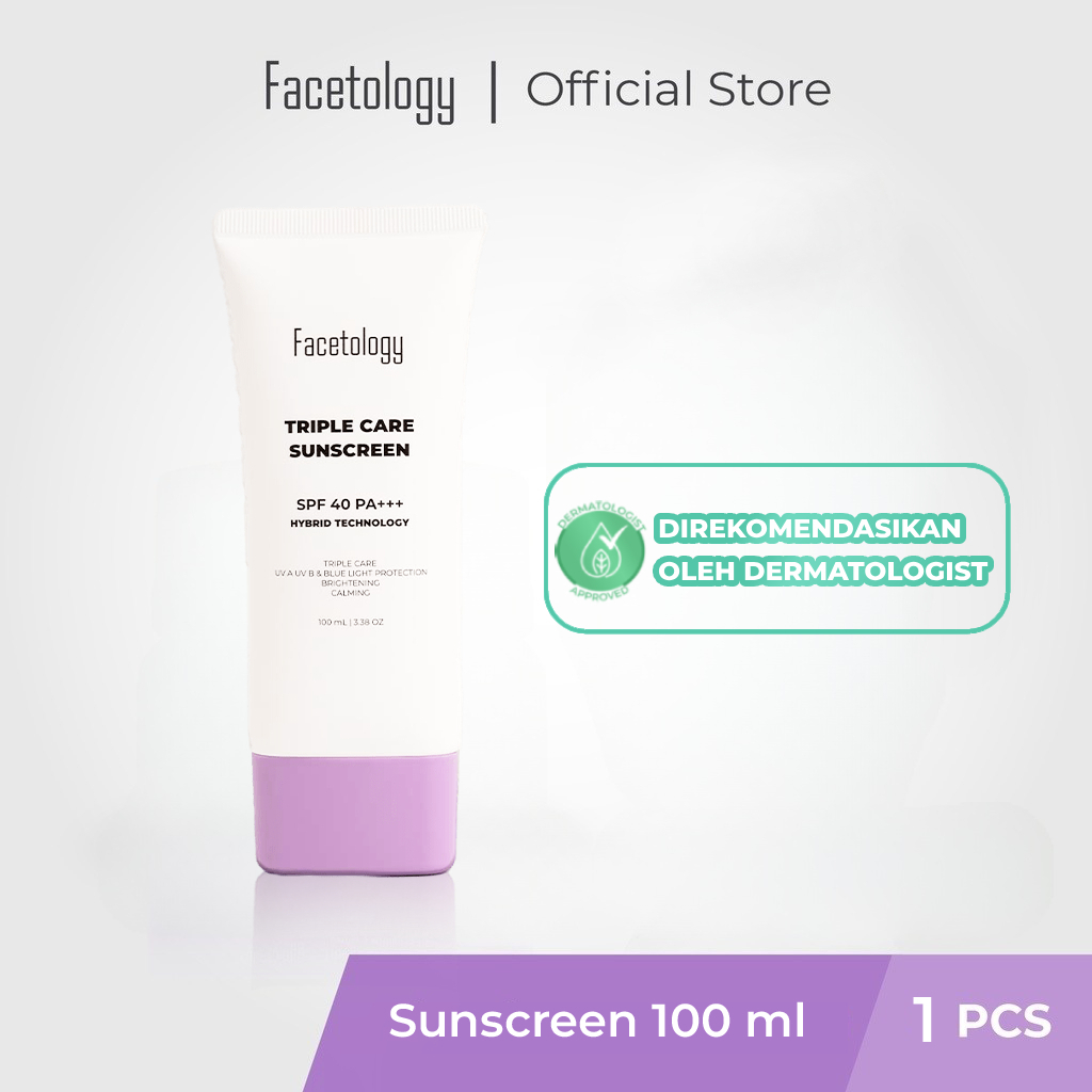 Jual Facetology Triple Care Hybrid Sunscreen Spf 40 Pa Big Size