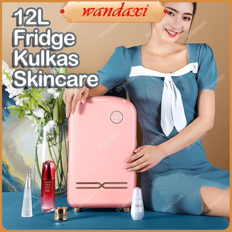 Jual Ready L Kulkas Skincare Mini Fridge Led Mirror Minifridge Portable Cermin Skin Care