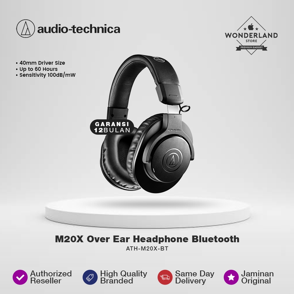 Audio Technica ATM-M20X M20X-BT Bluetooth Headphone Wired Headphone  Professional Monitor Headphone Over Ear