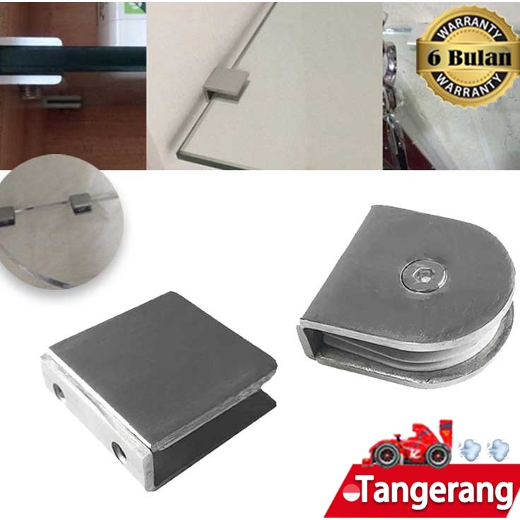 Jual Garansi Pemesanan Penjepit Kaca Stainless Glass Clip Untuk Railing Tangga Balkon Kaca