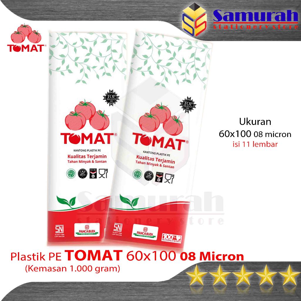 Jual Plastik PE Tomat Ukuran 60 X 100 Cm 08 Micron Plastic Besar