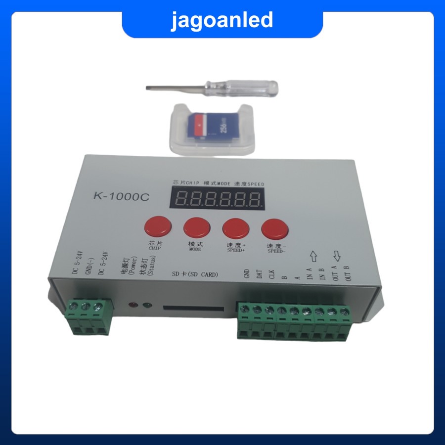 Jual K1000C Controller Programmable WS2811 WS2812 WS2815 LED Pixel RGB