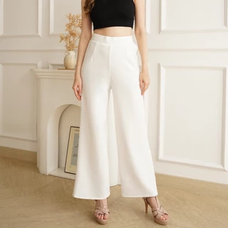 HaymeeIDN - Celana Kulot Highwaist Wanita Bawahan Kulot Premium Bahan Scuba Nikola