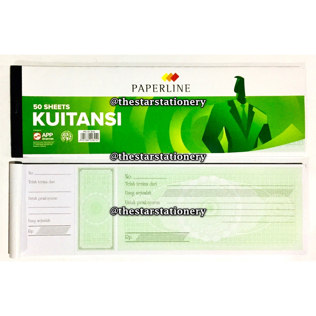 Jual 1 Biji Buku Kwitansi Paperline Kt50b Besar 10 X 32 Cm Kuitansi