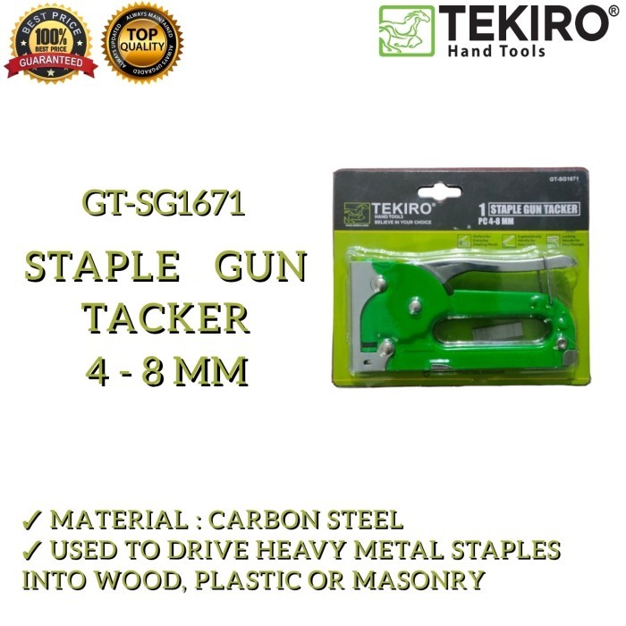 Jual Tekiro Staple Gun Tacker 4-8mm Staples tembak gun Taker Stapler ...