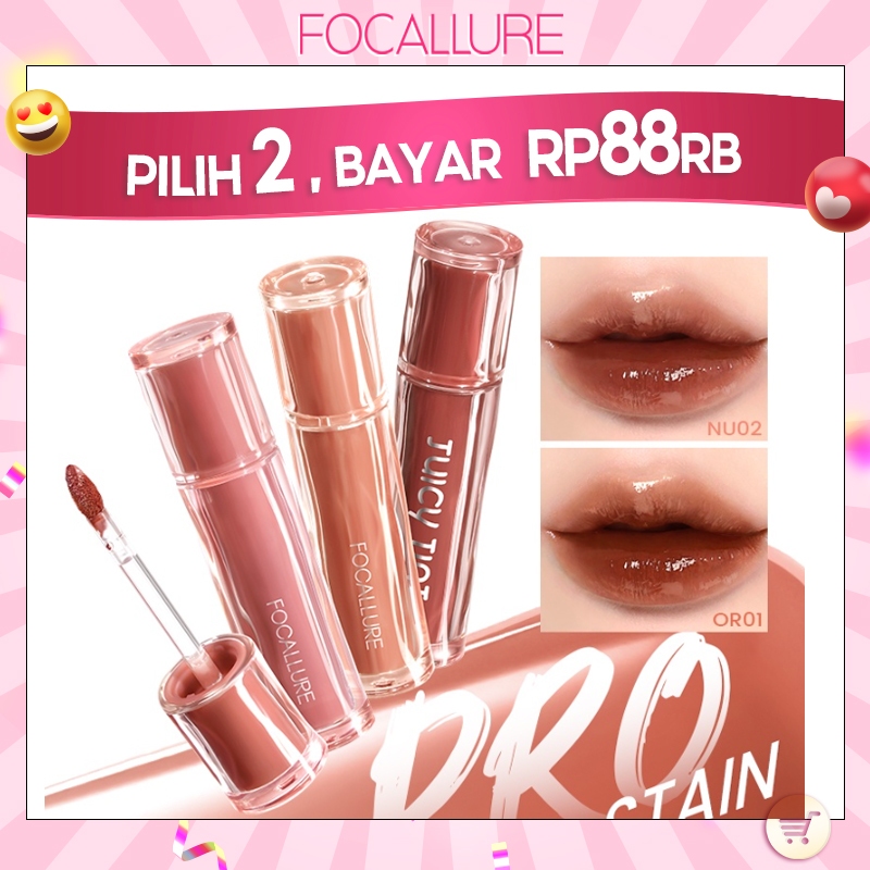 Jual Focallure Pro Stain Mirror Syrup Tint Lip Gloss Lipstick High