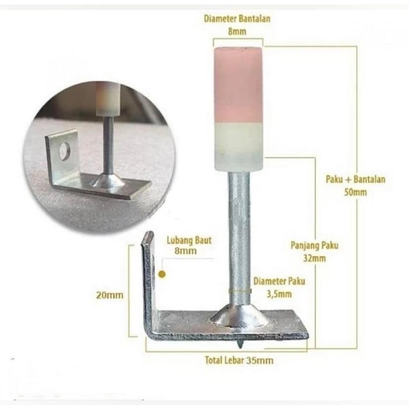 Jual Paku Angle Clip Ramset Stampset T4000 Paku Boset Siku L 100 PCS Shopee Indonesia