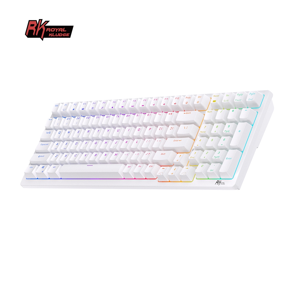 Jual Royal Kludge RK 98 White 100 Key Gaming Keyboard | Shopee Indonesia