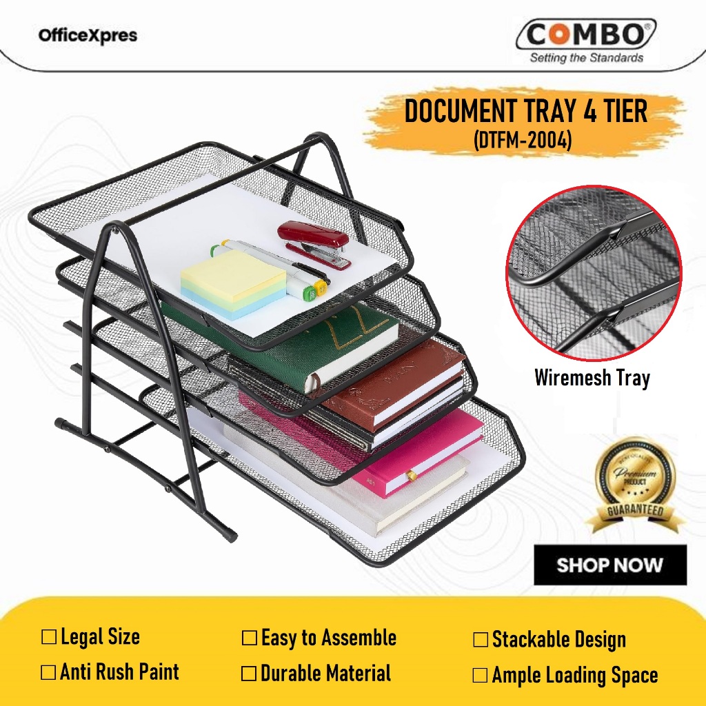 Jual Rak Besi 4 Susun File Document Tray 4 Layer Document Tray Besi