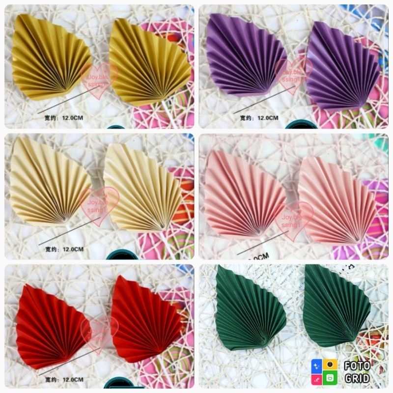 Jual TOPPER kue bentuk KIPAS DEKORASI TART ISI 2 PCS/ TOPPER KIPAS/Daun ...