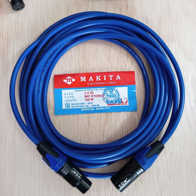 Jual Kabel Microphone Makita L T S Premium Panjang Meter Xlr Female Ke Male Shopee