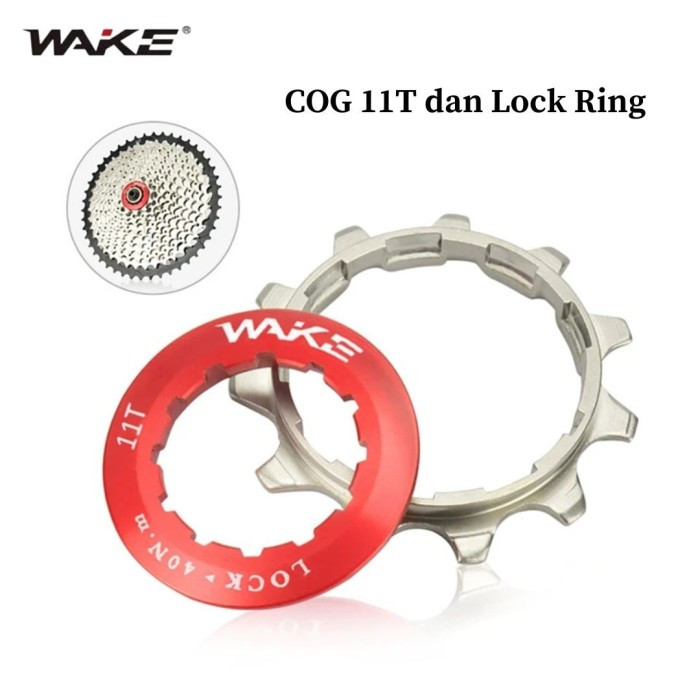 Jual WAKE Lock Ring Casette + Cog 11T Pengunci Ujung Sprocket Sepeda ...