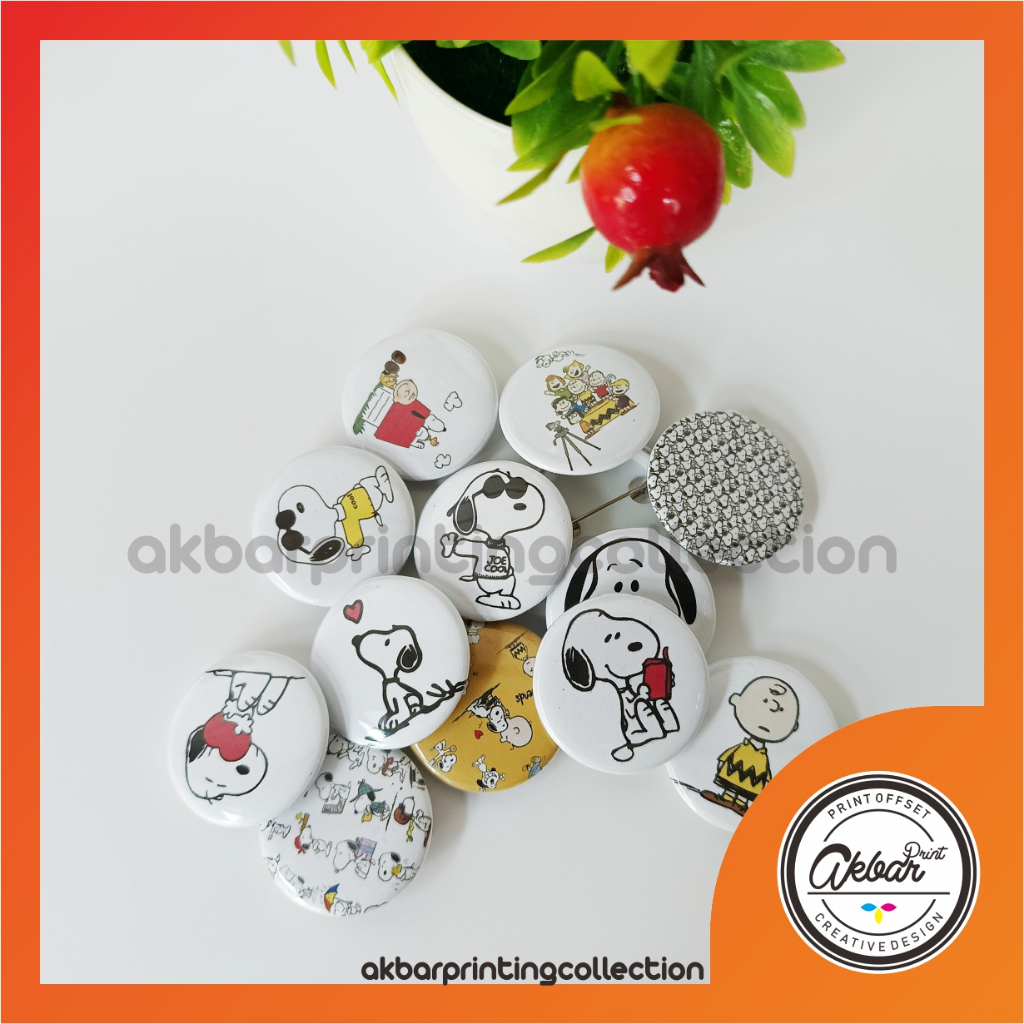 Jual PAKET MURAH PIN TEMA SNOOPY 1 LUSIN (12 PCS) I BROS ANIMASI LUCU ...