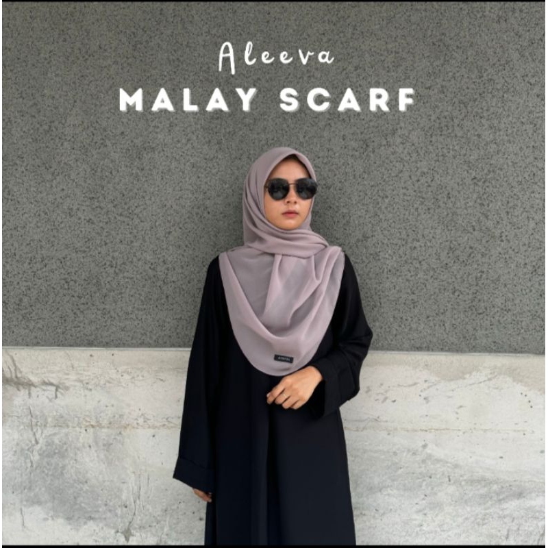 Jual Aleeva Malay Scarf Part 1 | Hijab Segi Empat Malay Oval 2 sisi ...