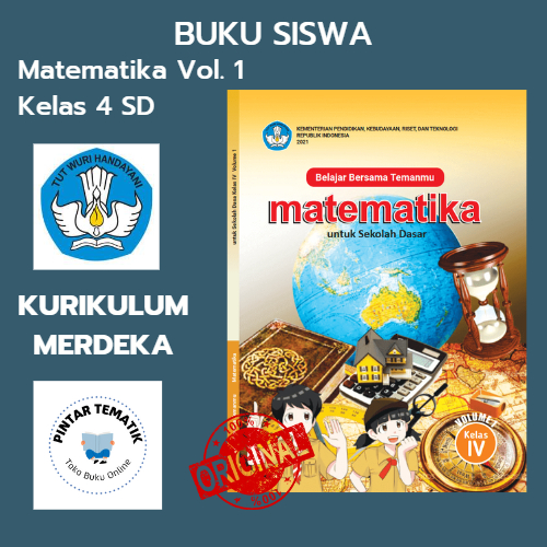 Jual Buku Matematika Volume 1 Kelas 4 SD Kurikulum Merdeka | Shopee ...