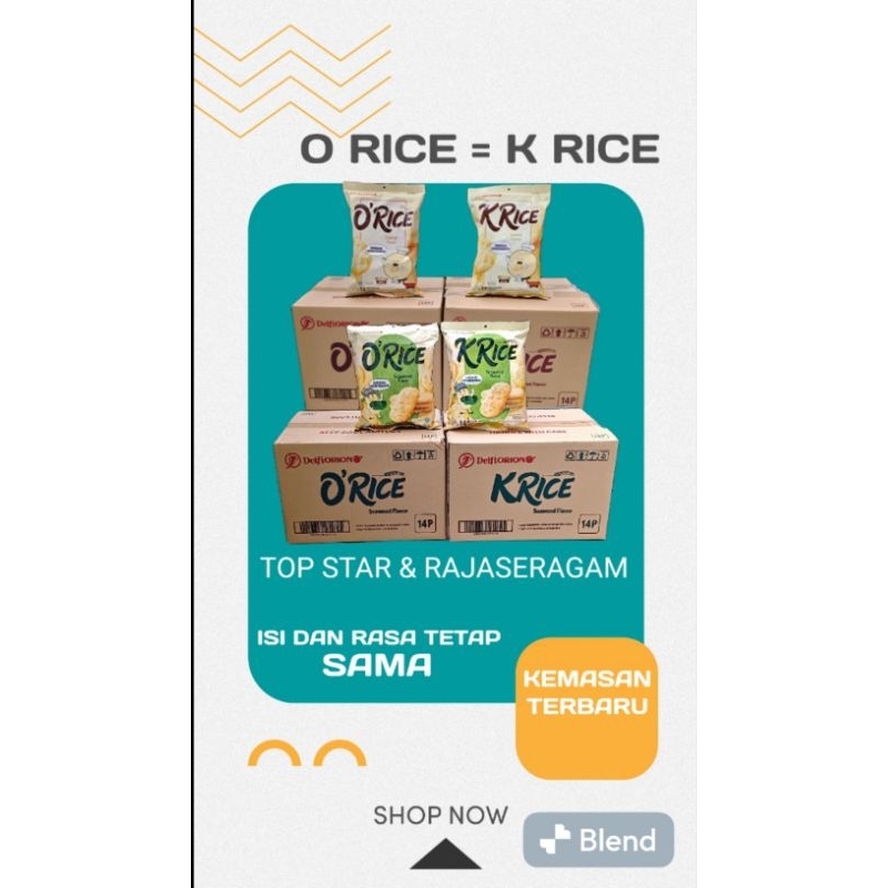Jual TERMURAH O K Crackers Rice Delfi Orion Krekers Beras O'Rice Orice ...
