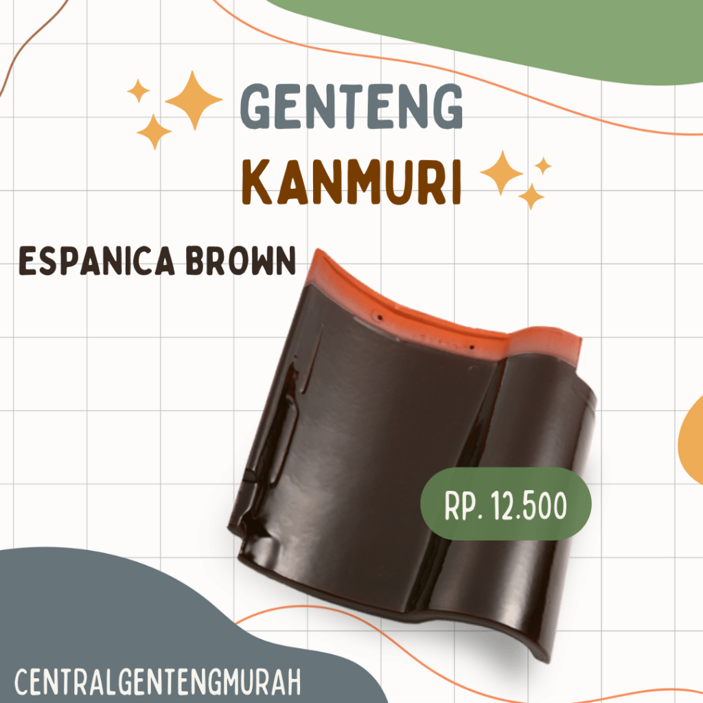 Jual GENTENG KANMURI ESPANICA BROWN || GROSIR || GENTENG MURAH | Shopee ...