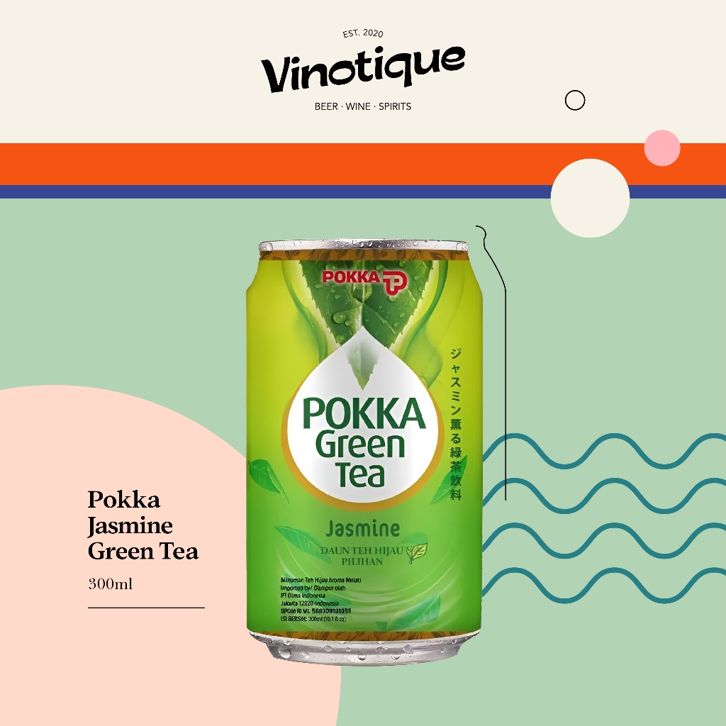 Jual Pokka Jasmin Green Tea 300ml 5 Can Shopee Indonesia
