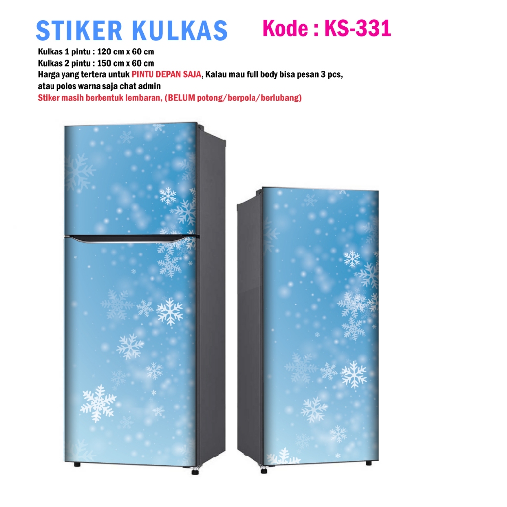 Jual Stiker Kulkas 1 Pintu dan Sticker Kulkas 2 pintu Salju | Shopee ...