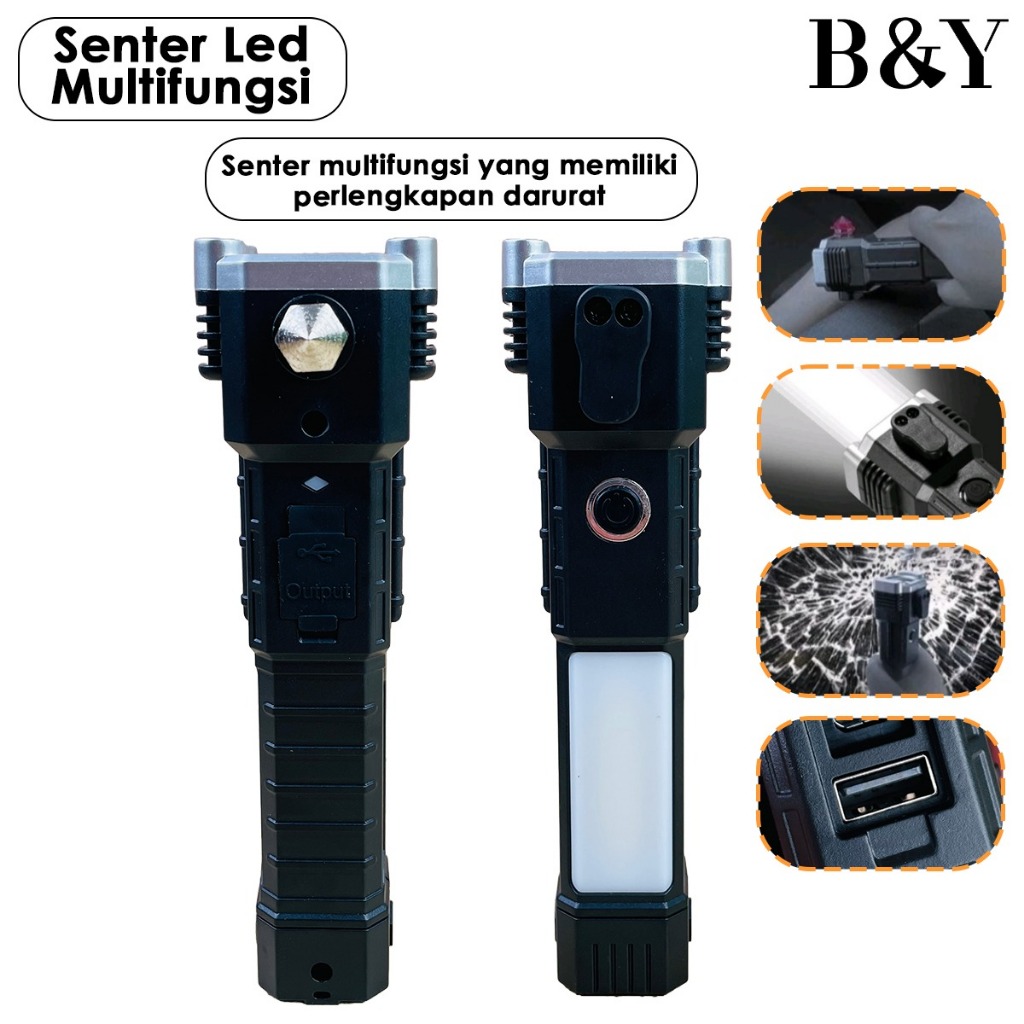 Jual SENTER LED MULTIFUNGSI HUMMER EMERGENCY PLUS 4 MAGNET / SENTER CAS ...
