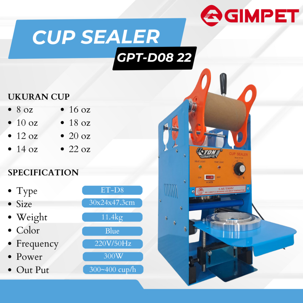 Jual GIMPET mesin Cup sealer bisa untuk 1222 oz original /Mesin Press