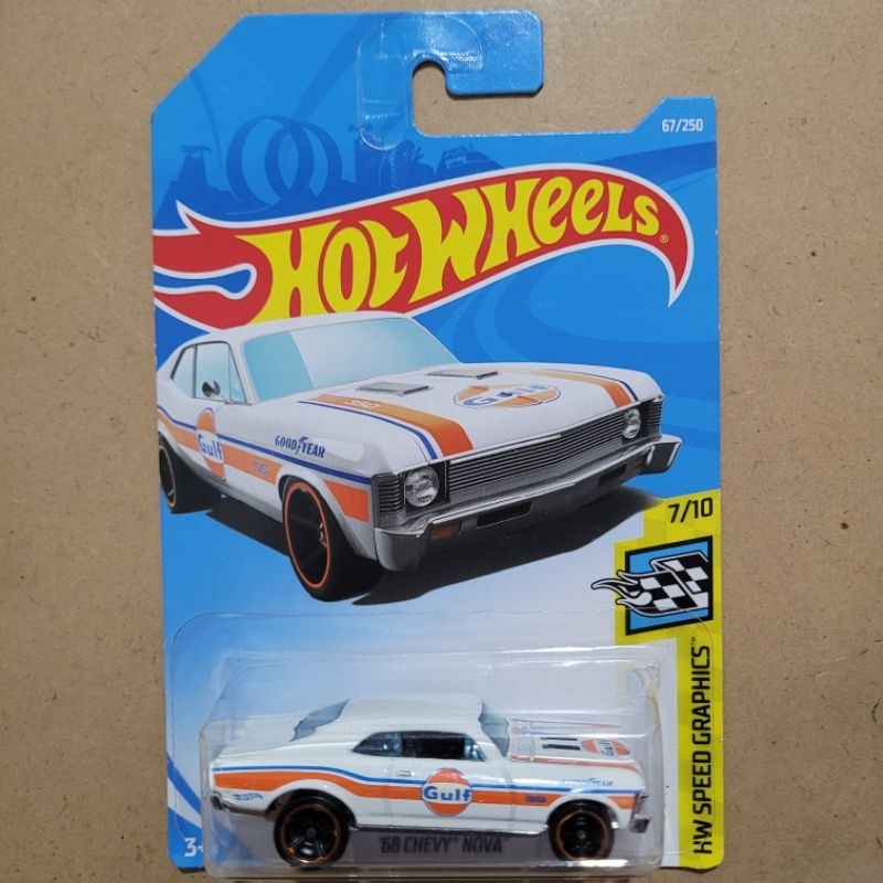 Jual HOT WHEELS '68 CHEVY NOVA / HW SPEED GRAPHICS [ WHITE GULF ...