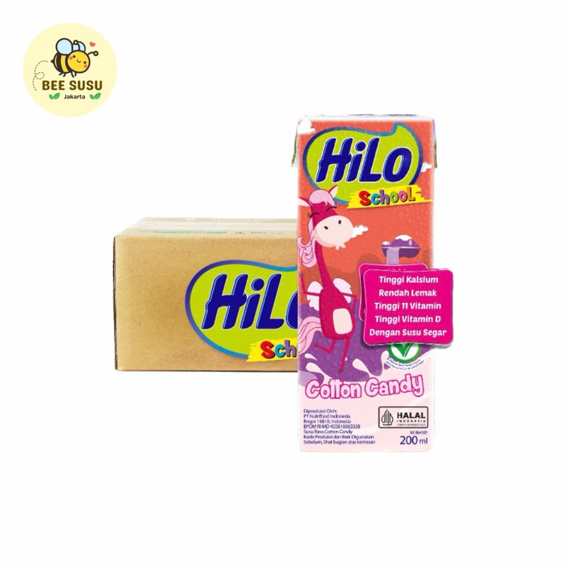 Jual HiLo School UHT Cotton Candy Ready to Drink 200ml | Shopee Indonesia