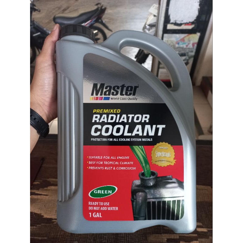 Jual Air Radiator Master radiator Coolant ORI warna Hijau | Shopee ...