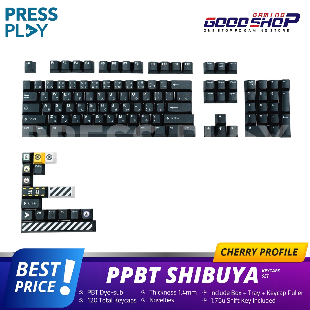 Jual PPBT SHIBUYA PBT Dye Sub Keycap Set Japanese Root by Press Play ...