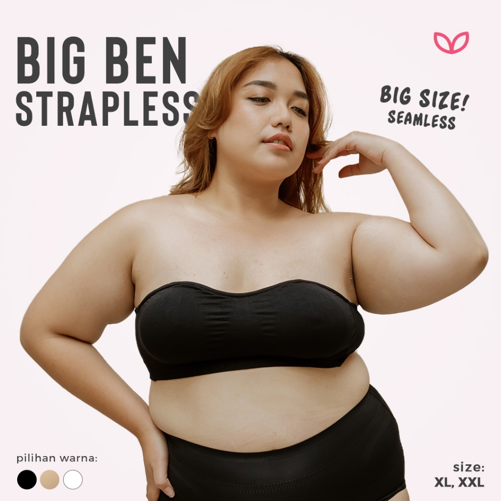 Jual Pluffyschoice Big Ben Kemben Bigsize Tube Top Bra Strapless Tanpa