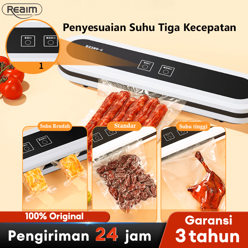 Jual Reaim 70 Watt Mesin Vacum Sealer Makanan Vacum Sealer Fresh Pack