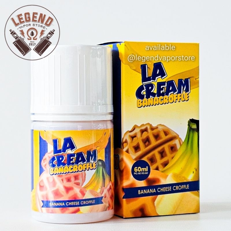 Jual FREEBASE - LIQUID LA CREAM Banana Cheese Croffle 60ML 3MG 6MG ...