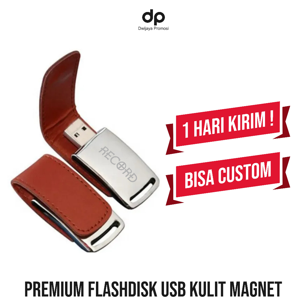 Jual Flashdisk USB Kulit Magnet 4GB, 8GB, 16GB, 32GB, 64GB Real ...