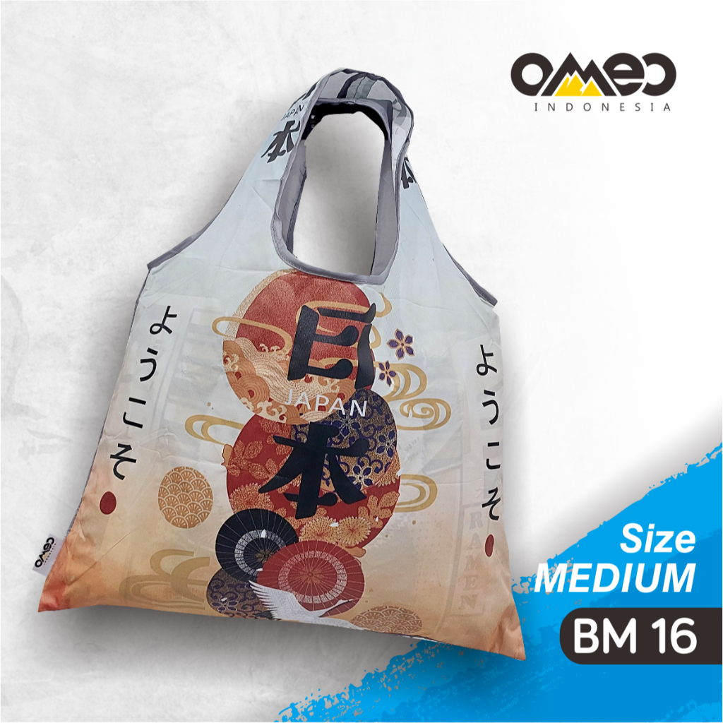 Jual Shopping Bag Tas Belanja Lipat Totebag Lipat Size Medium Omeo