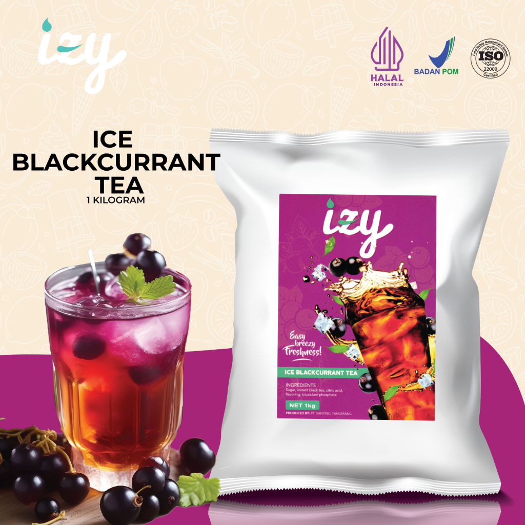Jual Izy Powder Drink Blackcurrant Iced Tea - Bubuk Minuman Beri Hitam ...