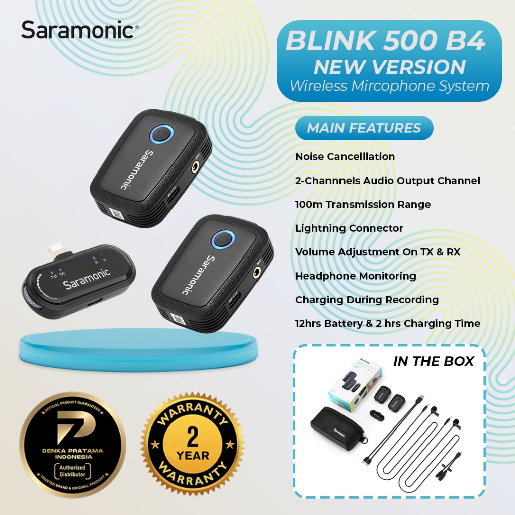 Jual Saramonic Blink 500 B4 New Version 2 Person Digital Wireless