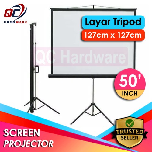 Jual Layar Proyektor Tripod 50 Screen Projector Pakai Kaki 50 Inch Shopee Indonesia 0691