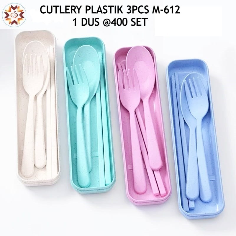 Jual Sendok 3 in 1/ Cutlery Warna/ Cutlery Plastik/ Sendok Set Bahan ...