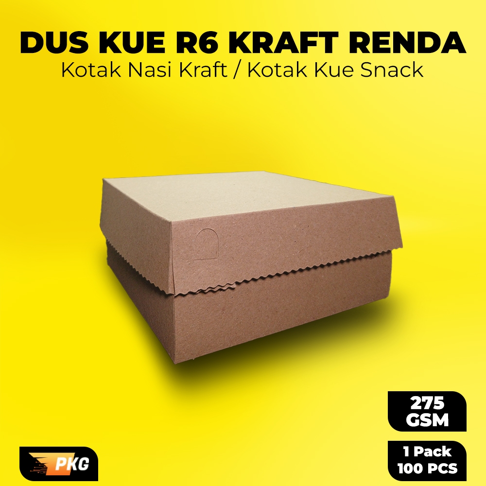 Jual Dus Kue R6 Kraft Renda Box Kue Roti Gorengan 275gsm | Shopee Indonesia