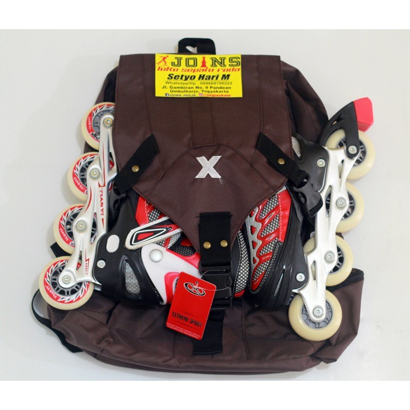 Jual TAS SEPATU RODA SKATE BAG MERK X-EXTREME | Shopee Indonesia