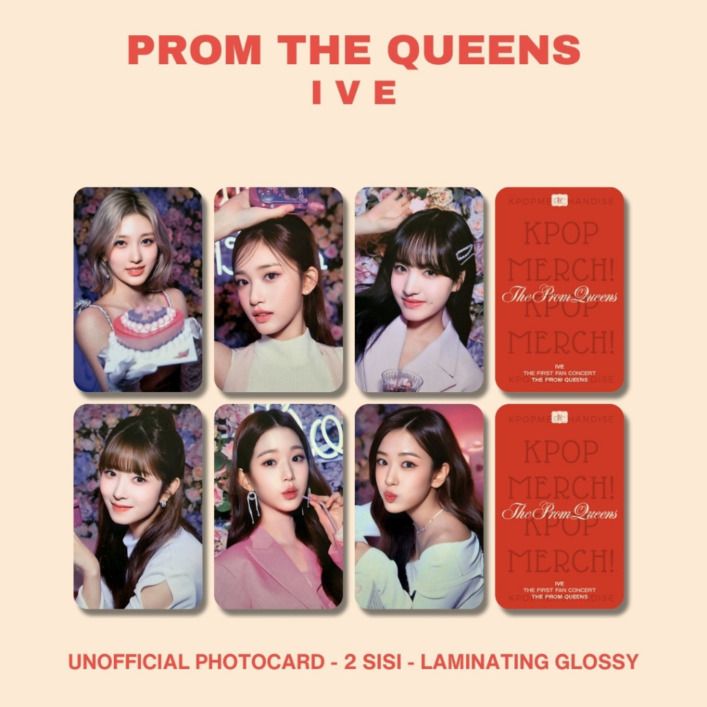 Sale IVE Prom Queens MD Photopack + Deco Set Gaeul Yujin Rei Wonyoung Liz Leeseo PC