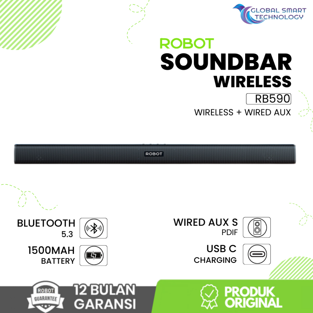 Jual ROBOT RB590 Soundbar Speaker TV Wireless Bluetotth 5.3 Home ...