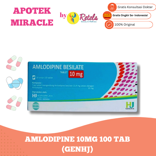 Jual AMLODIPINE 10 MG 1 STRIP 10 TABLET (GEN-HJ) | Shopee Indonesia