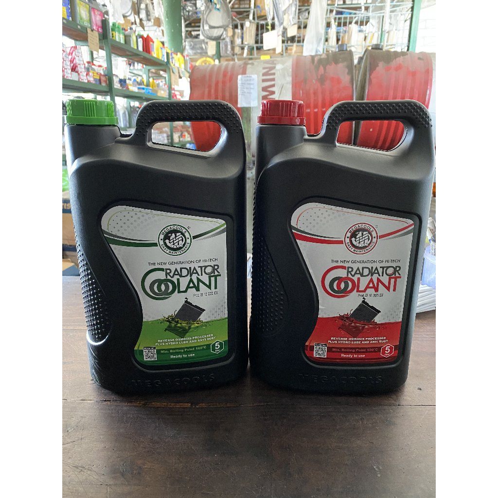Jual Air radiator Coolant Megacool Hijau Merah 5L | Shopee Indonesia