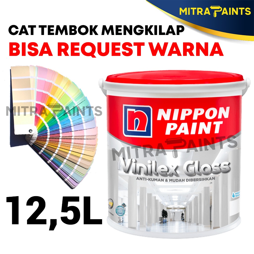 Jual NEW PORODUK NIPPON PAINT VINILEX GLOSS 1 PAIL 12,5 LITER / CAT ...