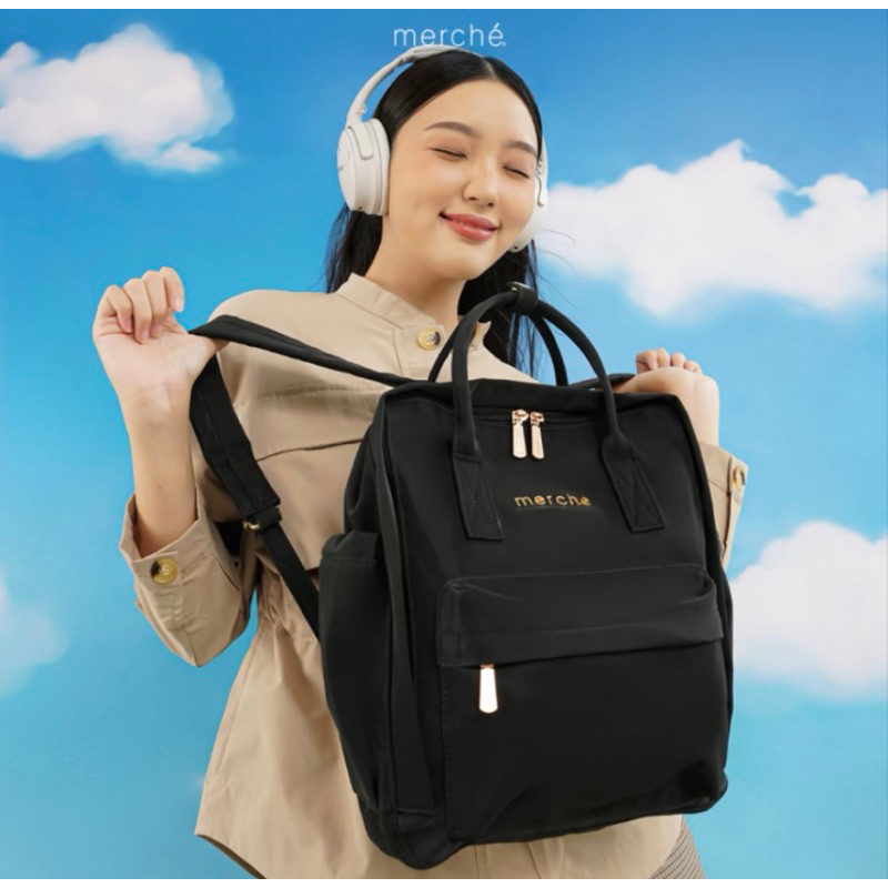 Jual {READY STOCK} Tas Backpack besar Merche -warna hitam | Shopee ...