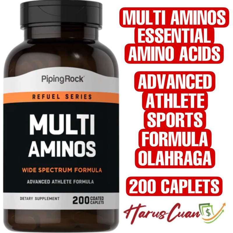Jual Piping Rock Multi Aminos 200 Caplets Essential Amino Acids Formula