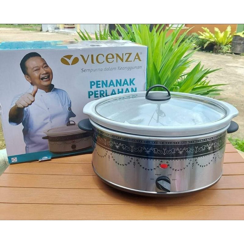 Jual (Packing Kayu) Slow Cooker Vicenza 6 Liter (ORIGINAL) Shopee