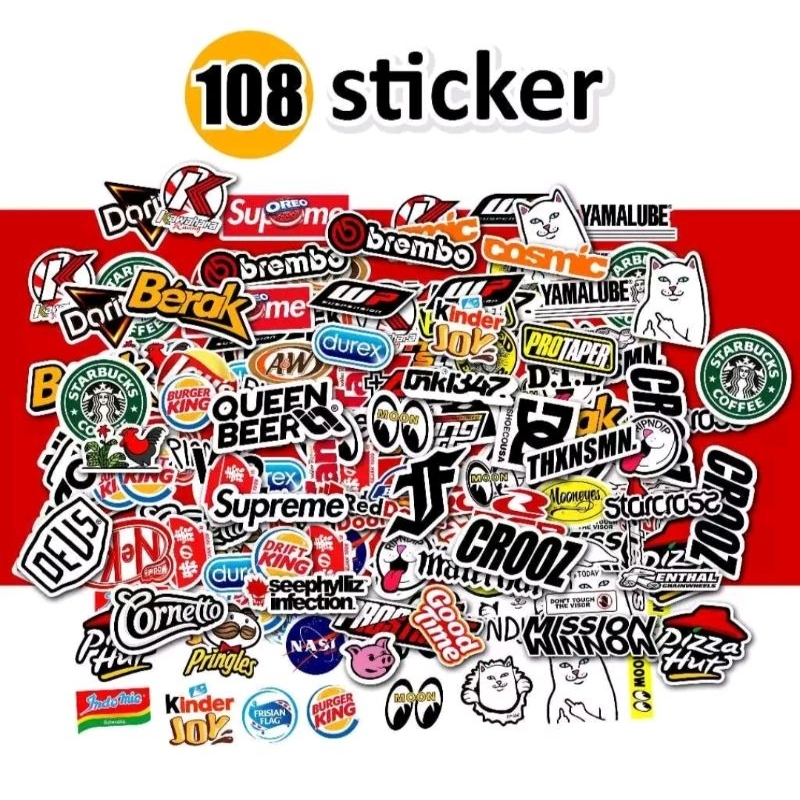 Jual 108 PCS STICKER RANDOM AESTHETIC ANTI AIR | Shopee Indonesia